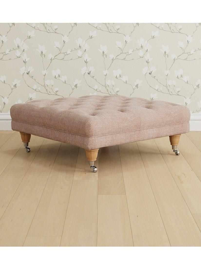 Gloucester Range, Laura Ashley Gloucester Footstool, Oak Leg, Edwin Blush