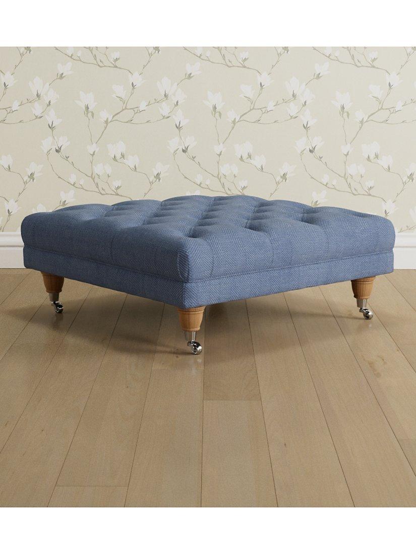 Gloucester Range, Laura Ashley Gloucester Footstool, Oak Leg, Edwin Seaspray