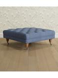 Laura Ashley Gloucester Footstool, Oak Leg, Edwin Seaspray