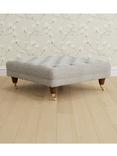 Laura Ashley Gloucester Footstool, Teak Leg, Edwin Silver