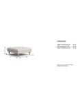 Laura Ashley Gloucester Footstool, Teak Leg, Edwin Silver