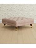 Laura Ashley Gloucester Footstool, Teak Leg, Edwin Blush