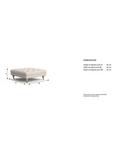 Laura Ashley Gloucester Footstool, Teak Leg, Edwin Blush