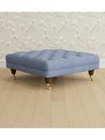 Laura Ashley Gloucester Footstool, Teak Leg, Edwin Seaspray