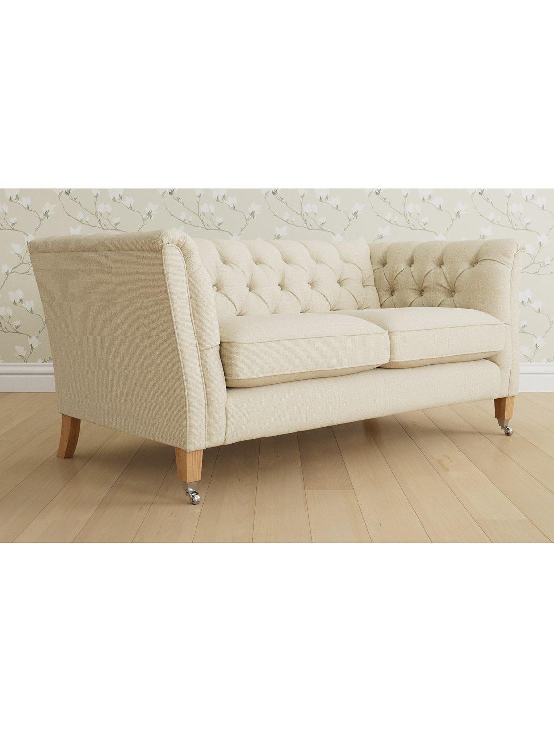 Chatsworth Range, Laura Ashley Chatsworth Medium 2 Seater Sofa, Oak Leg, Orla Natural