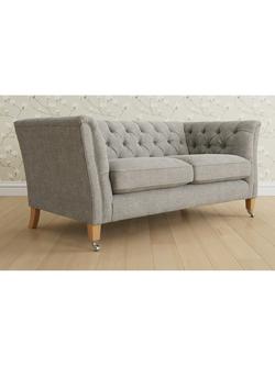 Laura Ashley Chatsworth Medium 2 Seater Sofa, Oak Leg, Orla Pale Steel