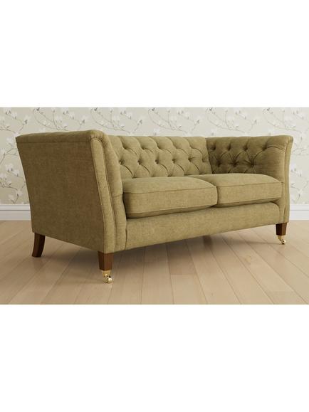 Laura Ashley Chatsworth Medium 2 Seater Sofa, Teak Leg, Orla Gold