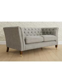 Laura Ashley Chatsworth Medium 2 Seater Sofa, Teak Leg, Orla Pale Steel