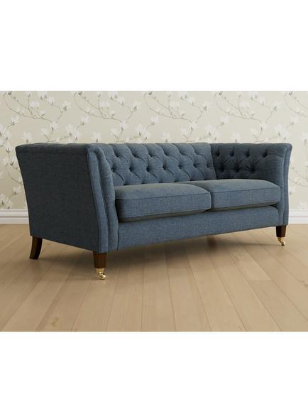Laura Ashley Chatsworth Medium 2 Seater Sofa, Teak Leg, Orla Seaspray