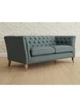Laura Ashley Chatsworth Medium 2 Seater Sofa, Oak Leg, Bainton Newport Blue