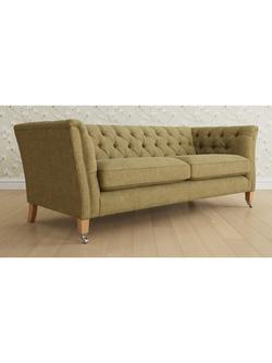 Laura Ashley Chatsworth Large 3 Seater Sofa, Oak Leg, Orla Gold