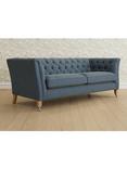 Laura Ashley Chatsworth Large 3 Seater Sofa, Oak Leg, Orla Seaspray