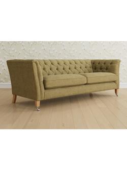 Laura Ashley Chatsworth Grand 4 Seater Sofa, Oak Leg, Orla Gold