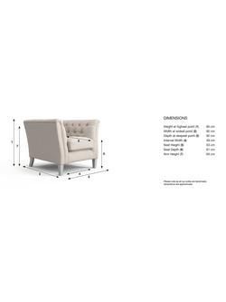 Laura Ashley Chatsworth Armchair, Oak Leg - view 2, Orla Gold