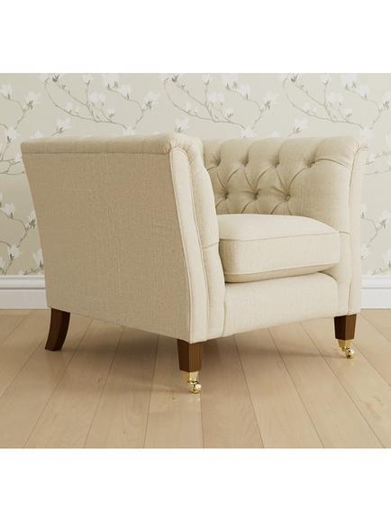 Laura Ashley Chatsworth Armchair, Teak Leg, Orla Natural