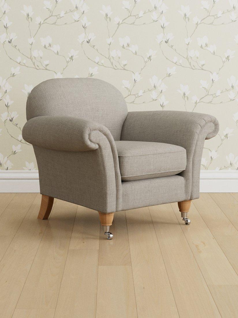 Moritmer Range, Laura Ashley Mortimer Armchair, Oak Leg, Wooton Dove Grey