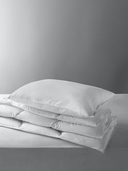 little home at John Lewis Synthetic Soft Touch Washable Duvet and Pillow Set, 10.5 Tog, White, Single, White
