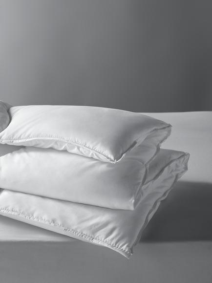 little home at John Lewis Synthetic Soft Touch Washable Duvet and Pillow Set, 10.5 Tog, White, Single - view 2, White