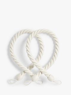 John Lewis Large Rope Tieback, Pack of 2, Ivory