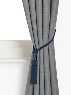 John Lewis Tassel Rope Orb Tieback, Pack of 2 - view 2, Navy