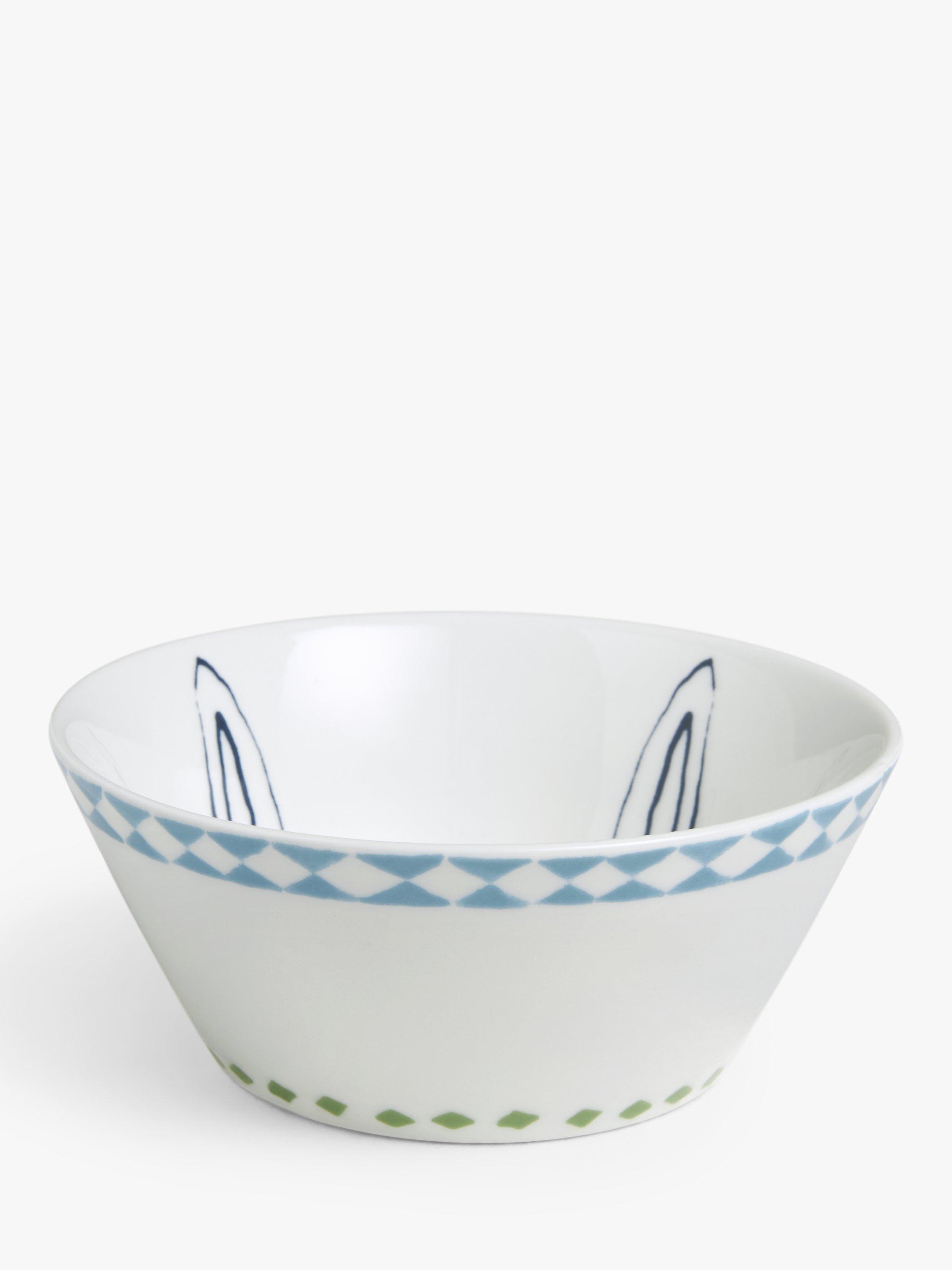 John Lewis Kids' Easter Bunny Porcelain Bowl, 12.7cm, White/Multi