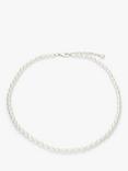 Lido Freshwater Pearl Rice Beaded Necklace, Silver