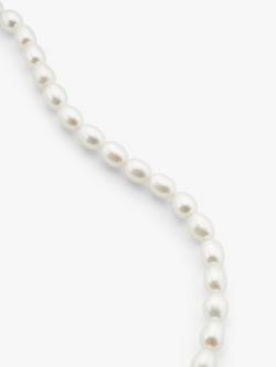 Lido Freshwater Pearl Rice Beaded Bracelet, Silver - view 2, Silver