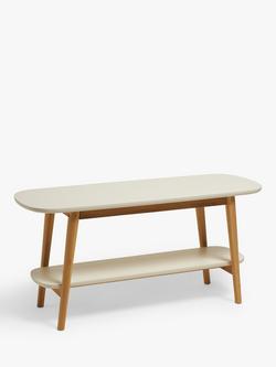 John Lewis Skim Shoe Rack, White/Natural - view 2, Natural/White