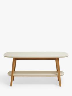 John Lewis Skim Shoe Rack, White/Natural, Natural/White