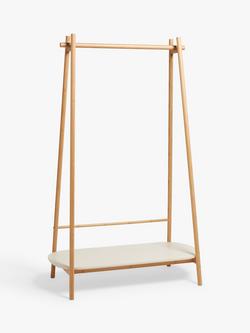 John Lewis Skim Clothes Rail, Natural, Natural/White