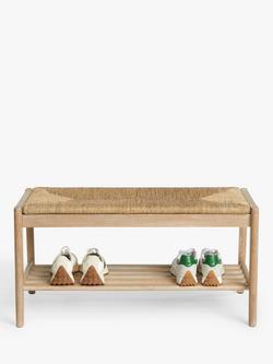 John Lewis Bound Weave Shoe Bench, Natural - view 2, Natural