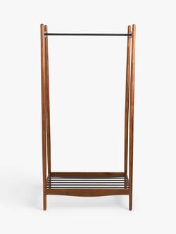 John Lewis Mid Century Clothes Rail, Natural - view 2, Natural Honey