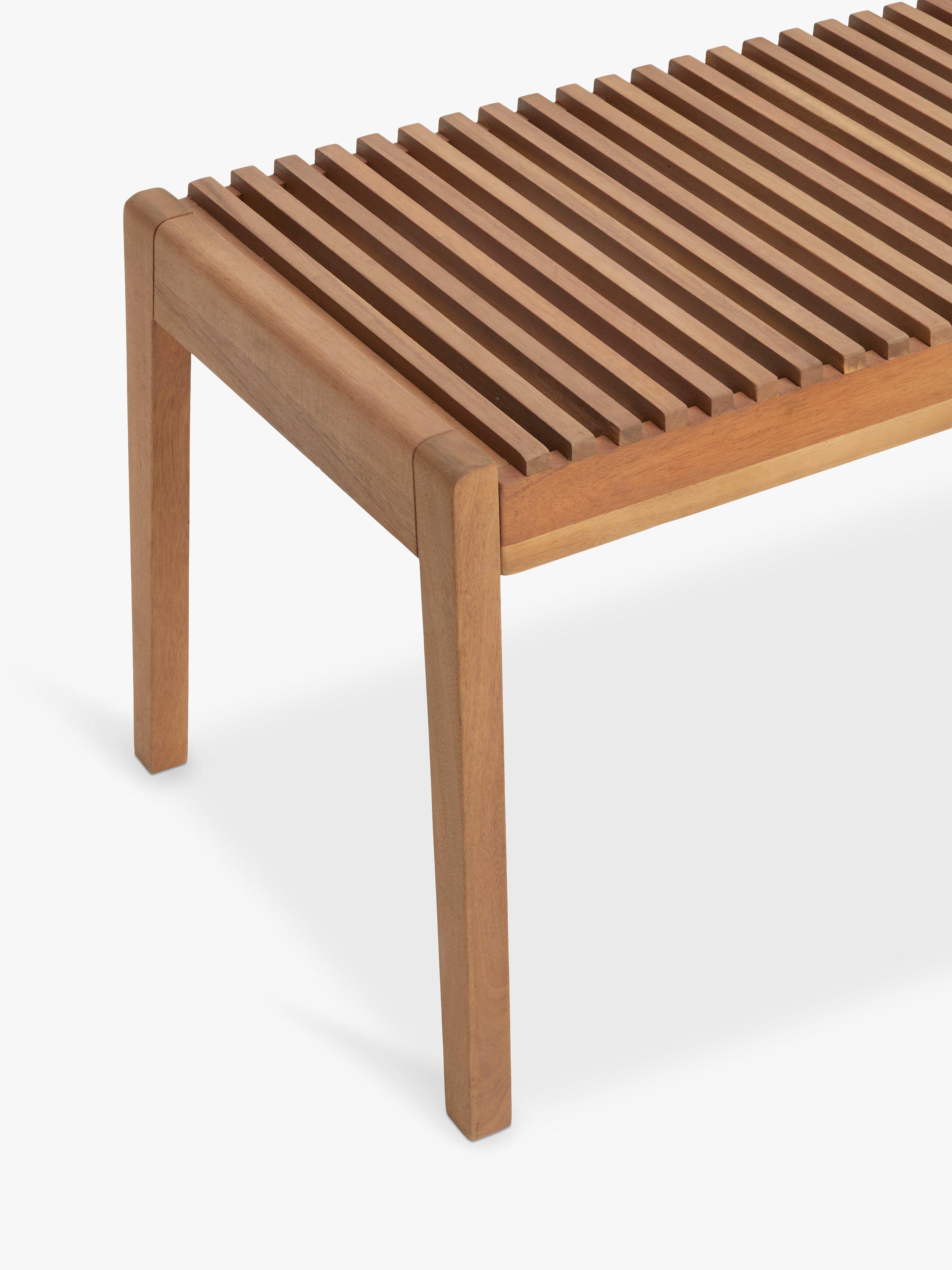 John Lewis Mona 2 Seater Garden Bench FSC Certified Acacia Wood Natural