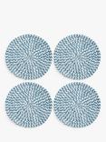 John Lewis Woven Cotton Blend Round Coasters, Set of 4