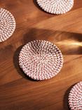 John Lewis Woven Cotton Blend Round Coasters, Set of 4
