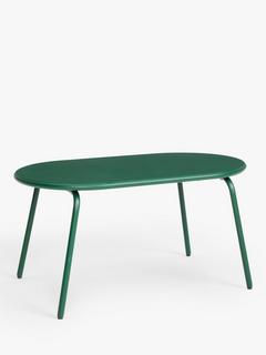 John Lewis ANYDAY Oval Metal Garden Coffee Table, 90cm, Green