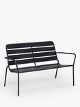 John Lewis 2-Seater Metal Garden Sofa, Steel