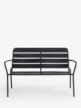 John Lewis 2-Seater Metal Garden Sofa, Steel