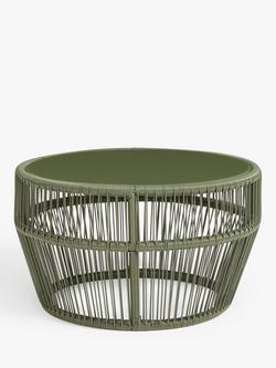 John Lewis Salsa Round Garden Coffee Table, 70cm, Avocado Green