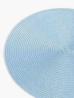 John Lewis ANYDAY Round Braided Placemats, Set of 4 - view 2, Celeste