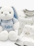 Babyblooms Personalised Bunny With Jumper and Little Love Pyjamas, Blue