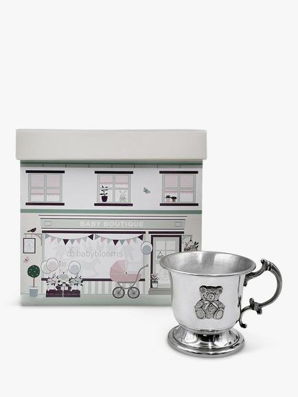 Babyblooms Christening Pewter Cup, Silver, Silver