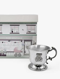 Babyblooms Christening Pewter Cup, Silver - view 2, Silver