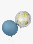 Babyblooms Personalised Hello Baby Balloon & Bunny Gift Set, Blue