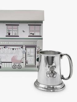 Babyblooms Christening Pewter Tankard, Silver - view 2, Silver