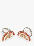 John Lewis Orange Beaded Napkin Ring, Set of 2