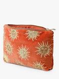 Elizabeth Scarlett Sun Goddess Velvet Pouch, Rust