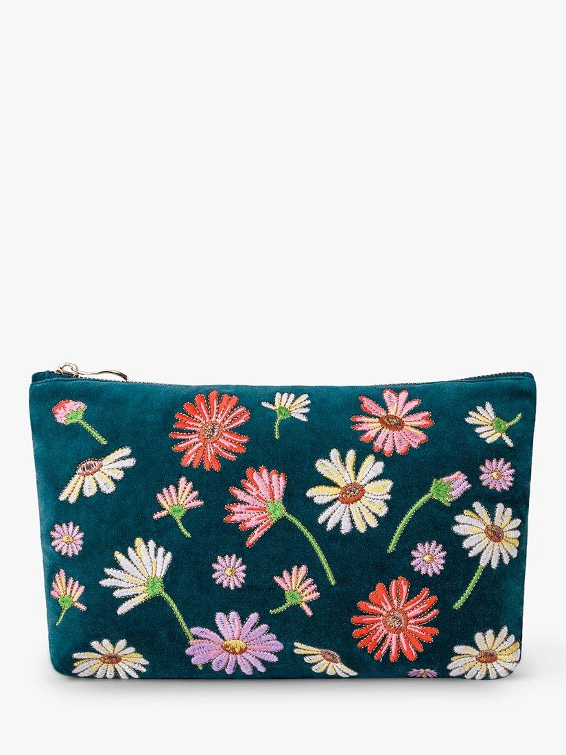 Elizabeth Scarlett Wild Flower Everyday Pouch, Rich Blue