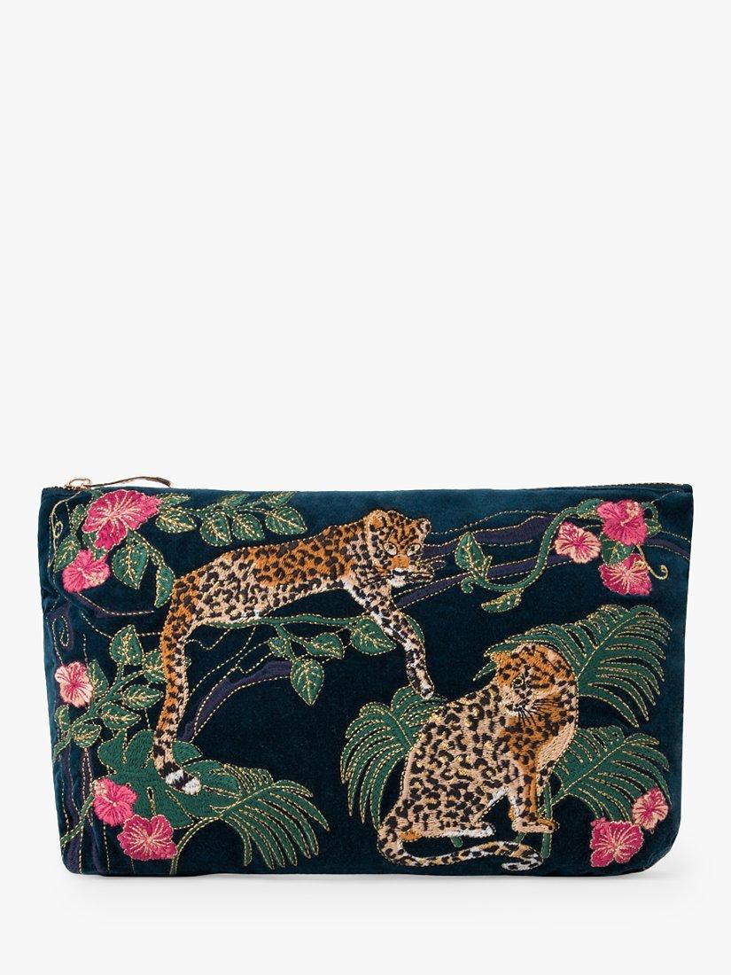 Elizabeth Scarlett Jungle Jaguar Everyday Pouch, Ink Blue