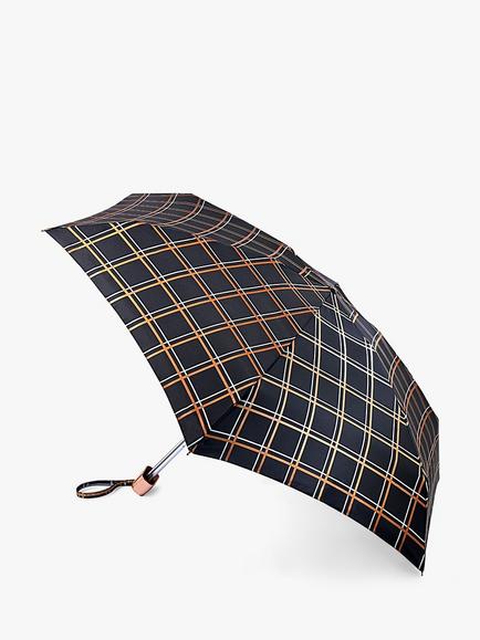 Fulton Tiny 1 Check Umbrella, Gold/Multi, Gold/Multi